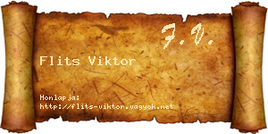 Flits Viktor névjegykártya